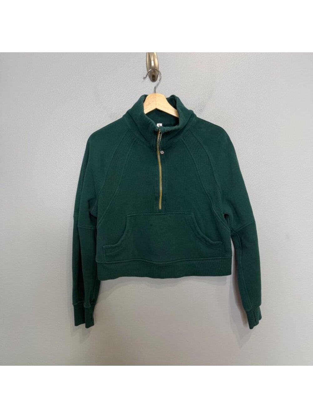 LULULEMON Scuba Oversized Funnel Neck Half Zip IN Storm Teal size XS/S